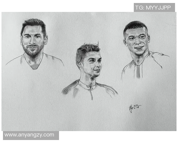 黑笔素描技艺展现足球明星独特魅力与风采的艺术之旅